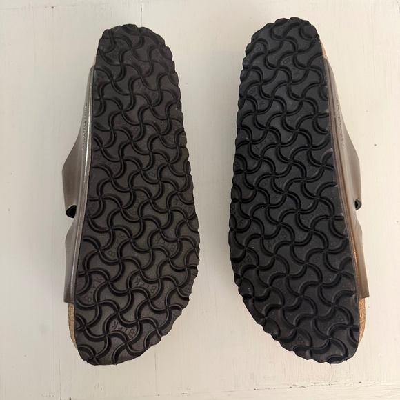 Birkenstock Arizona Soft Footbed Metallic Anthracite Sandals Size US 11-11.5 - Picture 5 of 8